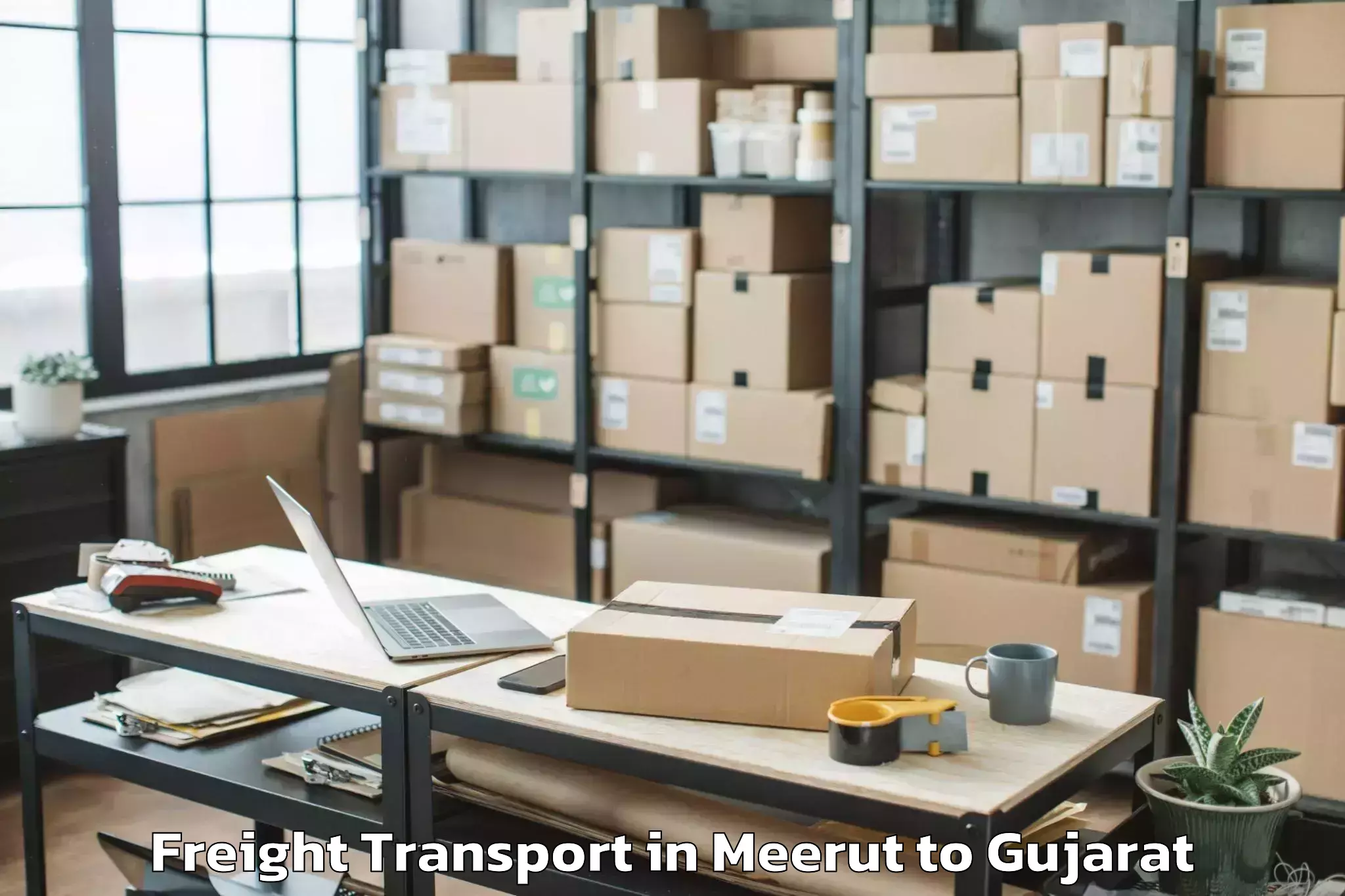 Book Meerut to Shivrajpur Freight Transport Online